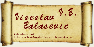 Višeslav Balašević vizit kartica